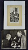 Manchester United featuring Matt Busby photos; 1967 b & w Matt Busby photo, framed and glazed and
