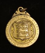 1895/96 Lancashire First Class Rugby County Championship 9ct gold medal -engraved on the reverse 