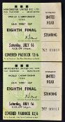1966 World Cup match tickets for Portugal v Bulgaria at Manchester United 16 July 1966, standing