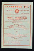 1959 Everton Tranmere Rovers football programme Liverpool County Senior Cup Final played at
