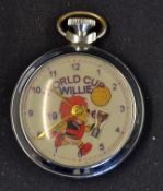 1966 World Cup Willie Pocket Watch with the trophy being the seconds finger and featuring the mascot