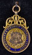 1934/5 Birmingham League Championship 9ct Gold Medal awarded to E. Turner, comes complete with