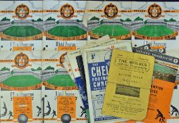 1950s Wolverhampton Wanderers Football Programmes to include homes 1945/46 Aston Villa, 1951/52 (2),