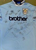 Manchester City sky blue match worn player shirt, David White last home appearance 11 December