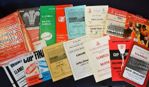 Extensive collection of Llanelli rugby programmes from the 1970's plus some later 