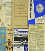 Football programme selection including 1937/1938 Swansea Town v Fulham (incomplete), 1951 Barnet v