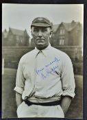 Wilfred Rhodes Signed Cricket Press Photograph signed in ink to the front, stamped 'The Central
