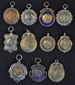 Mixed Sports Silver Fob Selection including sports such as Boxing, Cricket, Darts, and Football