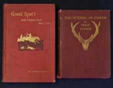 Hunting Books 'Stag-Hunting on Exmoor' by Philip Evered 1887-1901 together with 'Good Sport with