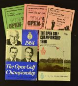 2x late 1960's Open Golf Championship programmes - to incl 1968 (Carnoustie) won by Gary Player