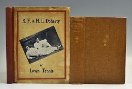 Tennis Books - 'R.F. & H.L. Doherty on Lawn Tennis' 1932 reprint, paper label (scuffed edges and