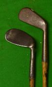 Smith's Patent winged toe anti shank mashie niblick and a Anderson Anstruther mid iron (2)40