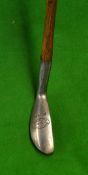 Harry Macrae unusual high crown small mallet head stainless putter - Brown Vardon style