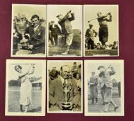 4x Golfing real photographs from Sporting Events and Stars series to incl Bobby Jones, Henry Cotton,