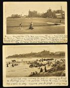 2x early St Andrews golfing postcards by James Patrick - to incl 