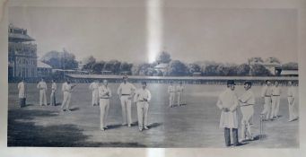 Early 1895 Large Cricket Photogravure titled 