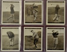 Full set of W.A. & W.C. Churchman's 'Famous Golfers' Cigarette Cards - 2nd series issued in 1928,