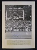 Geoffrey Boycott Signed Photograph depicting Boycott acknowledging the cheers of the crowd upon