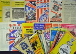 Mixed Speedway Programmes 1950s Onwards to include 1954 World Championship Round Belle Vue, 1959