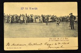 Freddie Tait golfing postcard titled 