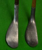 2x Alloy mallet head Putters the 'Monarch' showing the Scott, Elie Crown and Lion mark to the