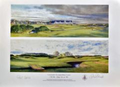 1999 Open Golf Championship print signed by the winner Paul Lawrie - 17th Hole Carnoustie signed