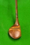 Ben Sayers decorative striped top large headed driver, stamped Model W to the sole - overall 40