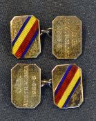 Geoffrey Boycott M.C.C. Cricket Cufflinks and Tie includes a nice set of Cufflinks stamped,