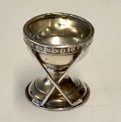 Dunlop Souvenir silver hole in one golf trophy - with crossed golf clubs overall 1 7/8