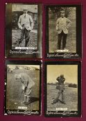 4x Ogden's Guinea Gold real photograph golf cards - to incl Leslie Melville Balfour, James Rowe,