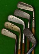 6x Assorted Putters including a hand forged J&W Craigie of Montrose straight blade, A Patrick