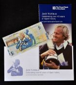 Jack Nicklaus signed Royal Bank of Scotland £5 bank note to commemorate Jack Nicklaus 40th Year of