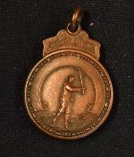 Bruntsfield Links bronze golfing medal embossed on the obverse 