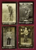 4x Ogden's Guinea Gold real photograph golf cards - to incl Arnaud Massey French Professional, The