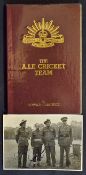 Signed A.I.F Cricket Team Photograph signed by Lindsay Hassett and Charles Price on a Press