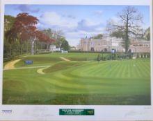 1997 Volvo PGA Golf Championship signed colour print by Graeme Baxter - ltd ed no. 35/200 1st Tee