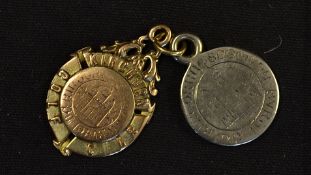 2x early Kinghorn Golf Club medals from the1890's to incl yellow metal engraved on the reverse 