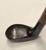Early Sunday golf walking stick fitted with socket head golf club handle and stamped to the head