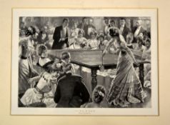 1901 Table Tennis print from The Supplement to The Illustrated London News titled 