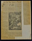 1934 Showcard 'Score as you Listen In' to the ball by ball cricket broadcasts, a practical scoring