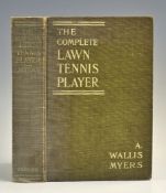 1908 'The Complete Lawn Tennis Player' Book by A. Wallis Myers, 1st USA ed, illustrated, front hinge
