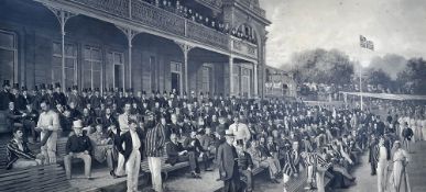 Early 1895 Large Cricket Photogravure titled 