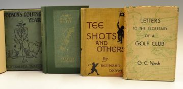 Early Golf Fiction Books by Darwin, Frederick Adams, Nash and Watson (4) to incl Bernard Darwin-