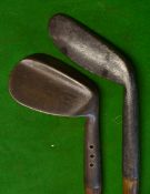 Maxwell Niblick by Anderson St Andrews together with an unusual curved top line smf cleek (2) - with