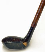 Early Sunday golf walking stick - fitted with socket head golf club handle with black fibre face