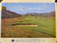 2004 Open Golf Championship signed colour print by Graeme Baxter for Rolex Watches - depicting