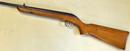 .177 BSA Cadet Major air rifle c/w original sights - some surface rust to barrels - generally well