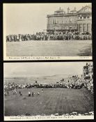 2x scarce 1905 Scotland v England International golf match St Andrews Valentine's Series postcards -