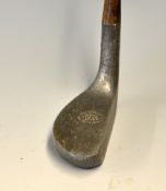 Scarce Mills S.S. X Model alloy mallet head putter - c/w good hosel, shaft bowed and original grip