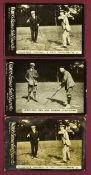 3x Ogden's Guinea Gold real photograph golf cards - 2x Courtice Pounds & Geo Grossmith Jr and